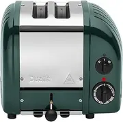 [Dualit] Classic 2 Slice NewGen Toaster - Stainless Steel - Hand Built in the UK - Replaceable ProHeat elements - Defrost Bread - Mechanical Timer - Evergreen Classic Toaster