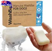 Dog Shampoo Soap Bar Itchy Skin Manuka Neem Oil Allergies 2.8 Oz