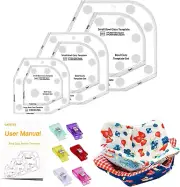 Bowl Cozy Template 3 Sizes, Sewing Patterns Quilting Templates, Quilting Rulers