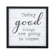 Emporium Good Things Wall Decor White/Black/Natural 30x1.5x30cm