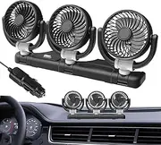 USB Fan for Dashboard,12V 24V Electric Car Fan Rotatable - Hot Weather Cooling Road-Trip Must-Have Wide-Angle Cooler Applications for Sedan, Trucks, Minivan