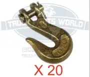 Twenty (20ea) Grade 70 3/8" Clevis Grab Hooks - Boomer Binder Chain GR70