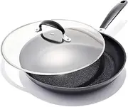 OXO Good Grips Hard Anodized PFOA-Free Nonstick 30cm Frying Pan Skillet with Lid, Black