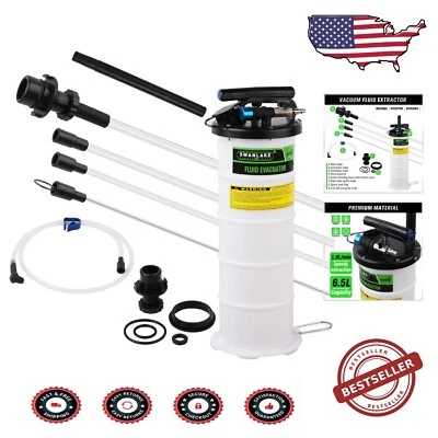 SWANLAKE 6.5L Pneumatic/Manual Fluid Extractor - Efficient Oil Change Tool