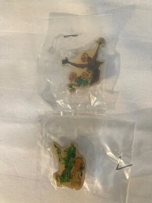 J.Robertson's Roald Dahl Enamel Badges, x 2,James & the giant peach,Witches,Pins