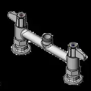 T&S Brass 5F-8DLX00 Deck Mount Mixing Faucet With Lever Handles