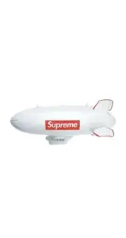 Supreme Inflatable Blimp With Cord - White And Red - BRAND NEW Still In Plastic!
