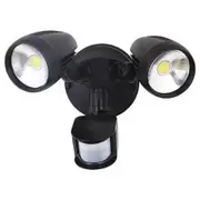 Domus Muro Pro 30W LED Tri Colour Twin Head Outdoor Spotlight with Sensor