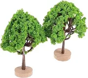 2pcs Mini Model Train Scenery Miniature Fake Trees Artificial Trees for DIY Crafts, Building Model