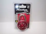 Master Lock Combination Locker Padlock Anti Shim Red Chrome 1530DCM