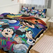 Bed Sheets g71 Mickey Print Bedding Set Pattern Duvet Cove Set 3 Pieces 1 Quilt Cover And 2 Pillowcases for Women Men Teens tq71 Bed Sheets