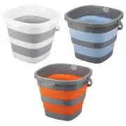 3 Pack Collapsible Bucket with Large 2.6 Gallon (10L) Each, Portable Plastic ...