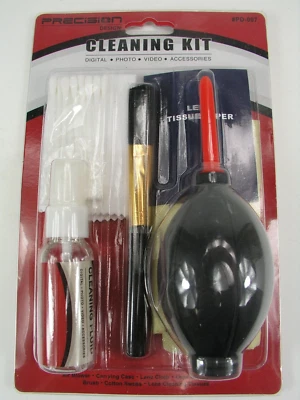 Cleaning Kit, Precision Design, inc Dust Blower, Brush, Cloth, Solution, Swabs