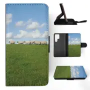 FLIP CASE FOR SAMSUNG GALAXY|CUTE FARM LAMB SHEEP FAMILY #3