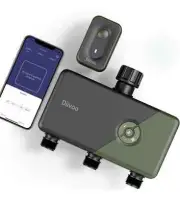Diivoo WiFi Sprinkler Timer 3 Zone, Smart Water Hose Timer Compatible with Alexa