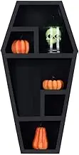 1 PCS Solid Floating Wall Shelves Coffin Shelf Black PVC for Home Bedroom Living Room Bathroom - Spooky Gothic Decor