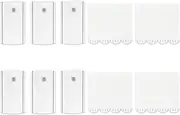 6 Picture Large Hangers, 16 Large Removable Adhesive Strips, Universal Frame Hanger, Damage Free Picture Hanging Hooks Heavy Duty, No Nails Picture, for Bathroom Kitchen Home Door Closet