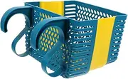 GANAZONO Bathtub Storage Basket Seats Item Lounger Wall Outdoor Pool Table Rack Tote Garage Plant Bag Floats Net Mats Pole Floater Holders Wicker Storage Basket Boxes Foldable Blue Plastic