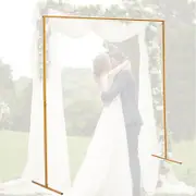OZNALA Wedding Round Arch GoldSquare Backdrop Flower Display Stand Background 2*2M