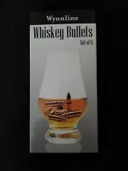 Whiskey Bullets Stainless Steel, Set of 6 Ice cubes