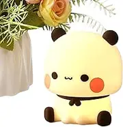 Yjkedfh Cute Panda Lamps,LED Panda Night Light for Kids Sleep - Silicone Rechargeable Decorative Nightlight for Living Room Decoration Baby Nursery Toddler Bedside Desk Nightstand