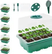 Seed Starter Tray, 5PCS Seed Starter Kit with Humidity Dome, Seedling Starter Tr