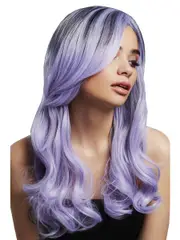 Khloe Lilac Womens True Blend Wavy Fashion Wig