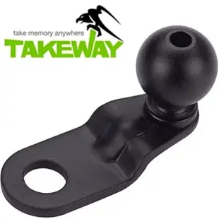 【TAKEWAY】台灣製TAKEWAY後照鏡球型底座球頭底座T-BM01(球型底板 黑隼Z手機座)