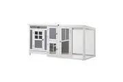 Alopet Chicken Coop Pet Hutch Wooden Double Hatch