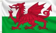 Wales National Flag 5X3FT Welsh Dragon World Cup Football Fan Supporter