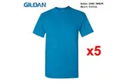 5 Packs Gildan T-SHIRT Blank Plain Basic Tee Men Heavy Cotton (Antique Sapphire)