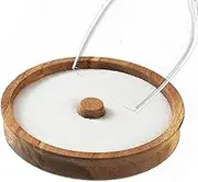 Wooden Salt Rimmer - Sugar Rimmer Tool, Portable Bartender Accessory | Margarita Salt Container, 3 Tier Glass, Wooden Multipurpose, Portable Sugar for Juices Margarita Drink