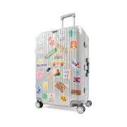 72cm Luggage Trolley Travel Suitcase Hard Case Bag Lightweight with Stickers