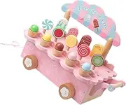 SHINEOFI Educational Ice Cream Truck Playset Interactive Kids Toy Hand Eye Coordination Development