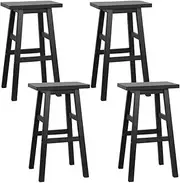 Artiss Bar Stools Stool Set of 4 Kitchen Swivel Counter Barstools Dining Chair Chairs Black in 66cm Seat Height Floor for Home Dining Room Cafe Outdoor Indoor