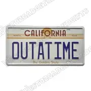 Back to the Future OUTATIME Metal License Number Plate DeLorean BTTF