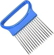GRIRIW Stainless Steel Onion Fork Creative Kitchen Tool for Easy Vegetable Slicing and Holding Odor Hands Random Color Essential Onion Holder for Effortless Cooking Random Color