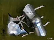 18GA Steel Gothic Leg Guard Armor Set Medieval Knight Crusader Spartan