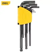 Deli Long Ball End Blacken Hex Key Set Metric & Imperial Alan Key Set Wrenches