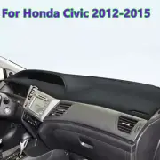 Black Leather Car Dashboard Cover Dash Protector Pad Mat For Honda Civic 2012-15 (for: Honda)