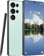 MMY I25 Ultra Unlocked Cell Phone, Built in Pen,6.99" HD Screen 12+512GB Unlocked Phones,Android 14 7000mAh Long Battery Life Smartphone,5G/Dual SIM/Fingerprint Unlock/Face ID (Cyan, 12+512)