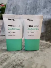 2x Hero Force Shield Superlight Sunscreen SPF 30 Broad Spectrum .34 oz Each New