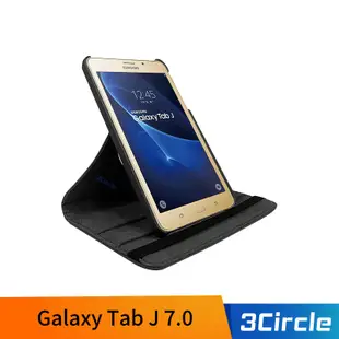 SAMSUNG 三星 Galaxy Tab J 7.0荔枝紋旋轉皮套-黑 保護套 可立式皮套