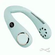 NEW Neck Fan Bladeless Hanging Air Cooler With Intelligent digital display USB Rechargeable Portable Personal