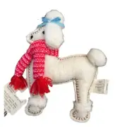 Target wondershop Holiday White Poodle Fabric Felt Ornament Christmas T37