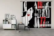 3D Fashion Art Alphabet Jazz NAO048 Photo Curtain Printing Fabric Window Fay