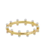 Argento Vivo 14K Plated Bead Ring