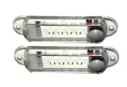 2 X 12V PICKUP TRUCK BED CAP TOP TOPPER SHELL CAMPER TONNEAU LED DOME LIGHT SET