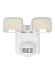 Shepherd 2 Light LED Floodlight in White with Sensor
