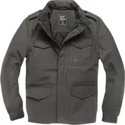 Vintage Industries Brent Parka, textile jacket , color: Grey , size: M